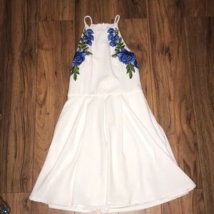 White floral dress